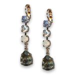 Earriings by Mariana Woman Elegant Black Diamond and Vitral Swarovski Crystals - Image 3