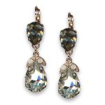 Earrings by Mariana Woman Glamorous Black Diamond and Clear Swarovski Crystals - Image 3
