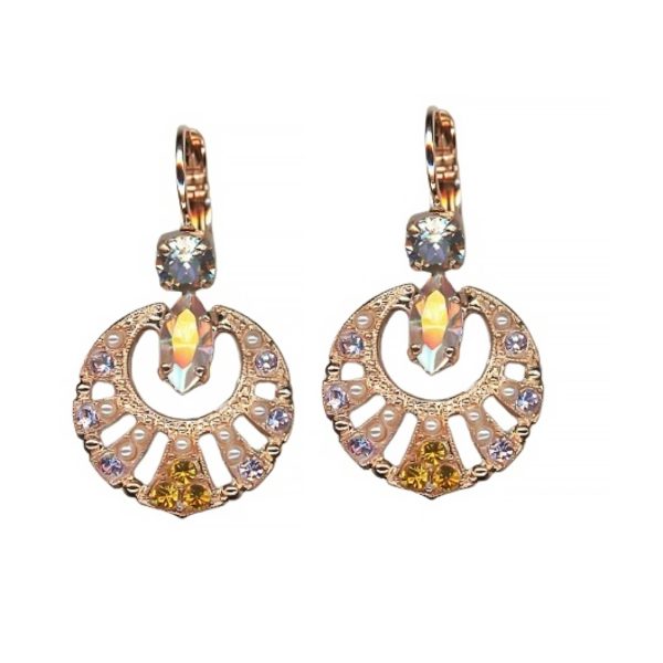 Earrings by Mariana Woman Boho Chic Tanzanite and AB Swarovski Crystals