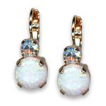Earrings by Mariana Woman Charming Opal Mineral and Clear Swarovski Crystals - Image 3