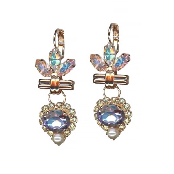 Earrings by Mariana Woman Elegant AB and Pearl Swarovski Crystals
