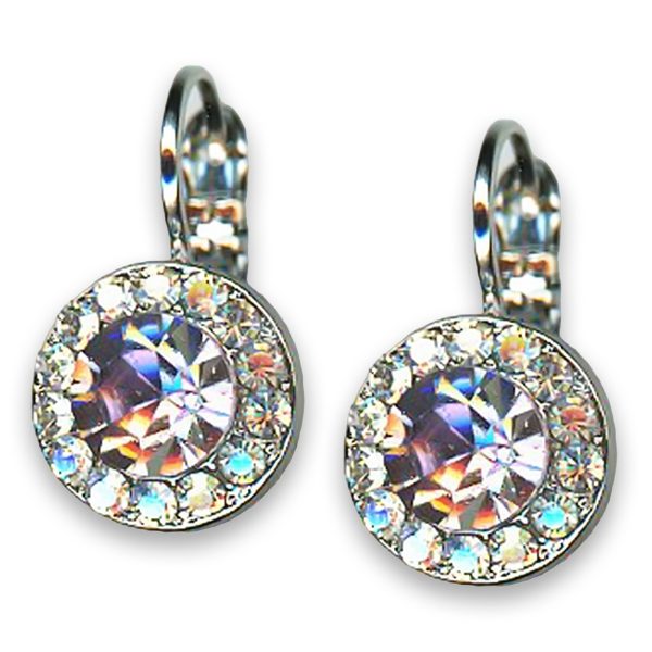 Earrings by Mariana Woman Shimmering Vitral and Clear Swarovski Crystals