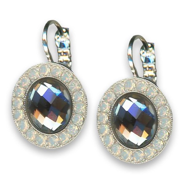 Earrings by Mariana Woman Timeless Black Diamond and Opal Swarovski Crystals