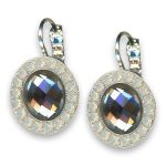 Earrings by Mariana Woman Timeless Black Diamond and Opal Swarovski Crystals - Image 2