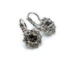 Earrings By Mariana Woman Floral Black Diamond And Clear Swarovski Crystals - Image 3