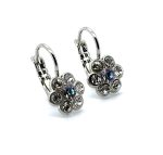 Earrings By Mariana Woman Dainty Floral Clear and Vitral Swarovski Crystals - Image 2