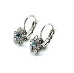 Earrings By Mariana Woman Dainty Floral Clear and Vitral Swarovski Crystals