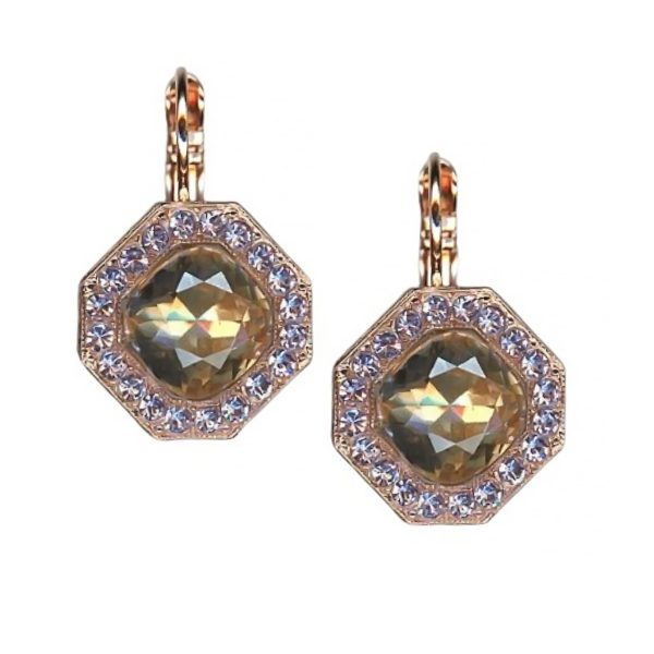 Earrings by Mariana Woman Gorgeous Violet and Jonquil Swarovski Crystals