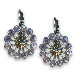 Earrings by Mariana Woman Beautiful Vitral and Black Diamond Swarovski Crystals