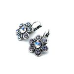 Earrings by Mariana Woman Floral Vitral and Clear Swarovski Crystals - Image 3