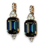 Earrings by Mariana Woman Luxurious Black Diamond and Opal Swarovski Crystals