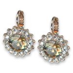 Earrings by Mariana Woman Precious Silk and Clear Swarovski Crystals - Image 3