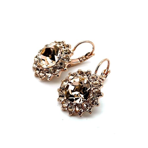 Earrings By Mariana Woman Precious Light Peach Swarovski Crystals