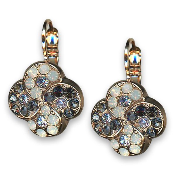 Earrings by Mariana Woman Alluring Black Diamond and Opal Swarovski Crystals