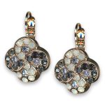 Earrings by Mariana Woman Alluring Black Diamond and Opal Swarovski Crystals - Image 3