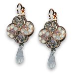 Earrings by Mariana Woman Beautiful Black Diamond and Opal Swarovski Crystals - Image 2