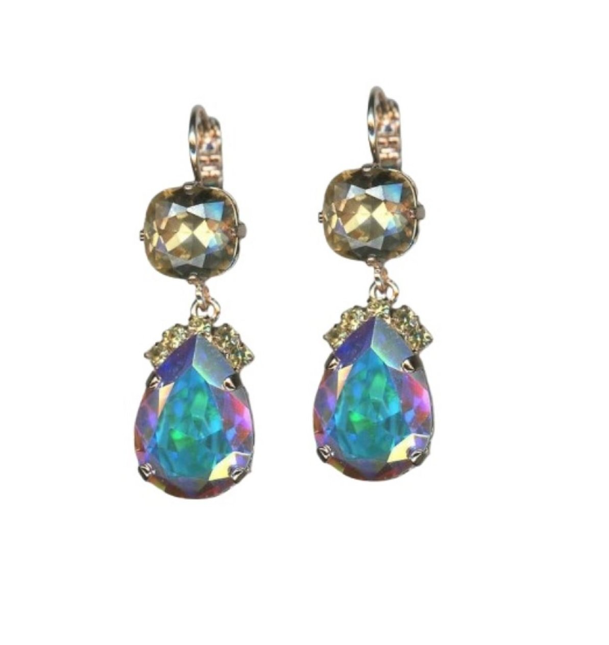 E-1326-6-01PAT1-RG6 Earrings by Mariana Woman Exquisite Golden and AB Swarovski Crystals - Image 1