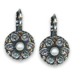 Earrings by Mariana Woman Dainty Floral Vitral and Silk Swarovski Crystals - Image 3