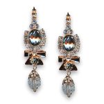 Earrings by Mariana Woman Elegant Black Diamond and Clear Swarovski Crystals - Image 3