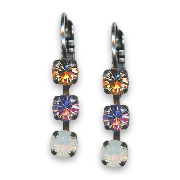 Earrings by Mariana Woman Gorgeous Silk and Opal Swarovski Crystals