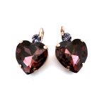 Earrings By Mariana Woman Glamorous Amethyst and Tanzanite Swarovski Crystals
