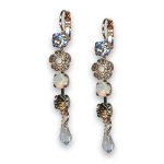 Earrings by Mariana Woman Glamorous Vitral and Opal Swarovski Crystals - Image 2