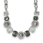 Necklace by Mariana Woman Luxurious Black Diamond and Opal Swarovski Crystals