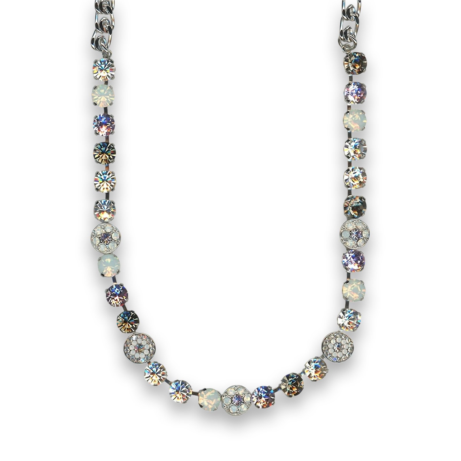 N-3044-1-1154-RO (1) Necklace by Mariana Woman Floral Vitral and Opal Swarovski Crystals - Image 1