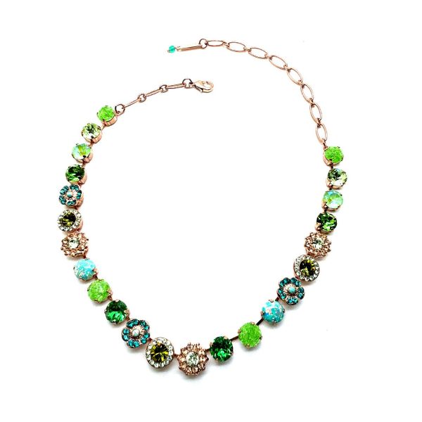 Necklace By Mariana Woman Beautiful Jade Olive and Turquoise Minerals