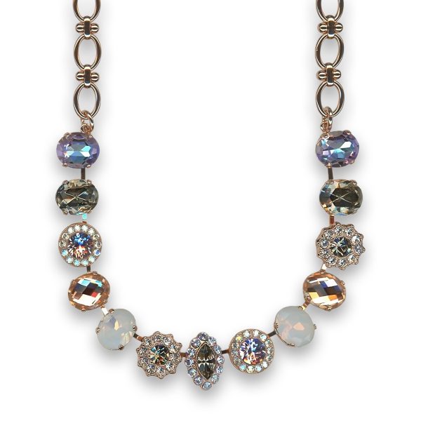 Necklace by Mariana Woman Exquisite Peach and Vitral Swarovski Crystals