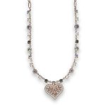 Necklace by Mariana Woman Charming White Shell Mineral and Black Diamond Swarovski Crystals - Image 3