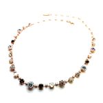 Necklace By Mariana Woman Dainty White Shell Mineral and Opal Swarovski Crystals - Image 2