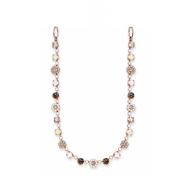 Necklace By Mariana Woman Dainty White Shell Mineral and Opal Swarovski Crystals