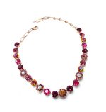 Necklace By Mariana Woman Fuchsia and Astral Pink Swarovski Crystals - Image 4