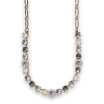 Necklace by Mariana Woman Dainty Floral Opal and Vitral Swarovski Crystals