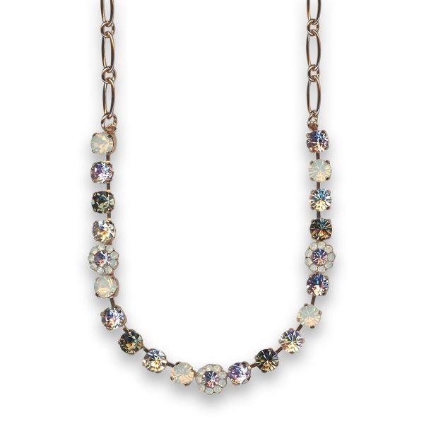 Necklace by Mariana Woman Dainty Floral Opal and Vitral Swarovski Crystals