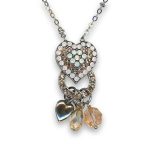 Necklace Pendant by Mariana Woman Lovely Pink and Peach Swarovski Crystals