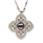 Necklace Pendant by Mariana Woman Beautiful Black Diamond and Opal Swarovski Crystals - Image 3