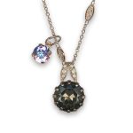Necklace Pendant by Mariana Woman Exquisite Black Diamond and Vitral Swarovski Crystals - Image 3
