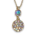 Necklace Pendant by Mariana Woman Shimmering Aurora Boreale Swarovski Crystals - Image 2