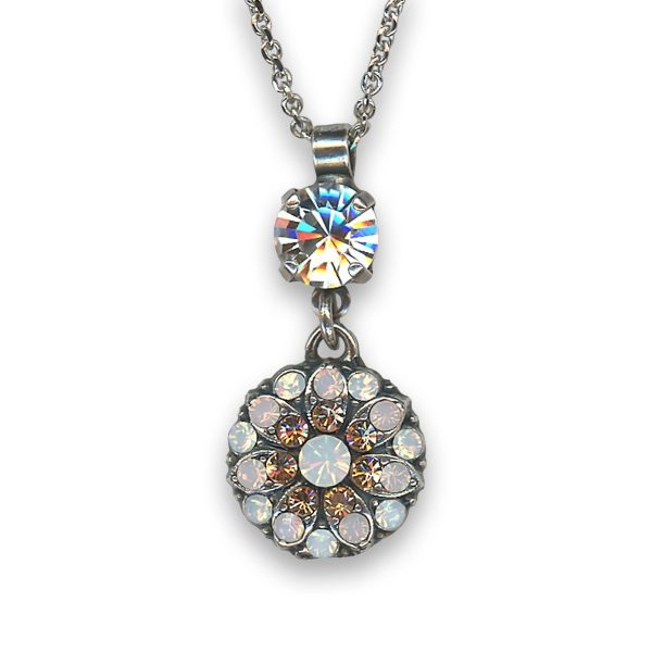 Necklace Pendant by Mariana Woman Lovely Clear and Opal Swarovski Crystals