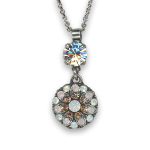 Necklace Pendant by Mariana Woman Lovely Clear and Opal Swarovski Crystals - Image 2