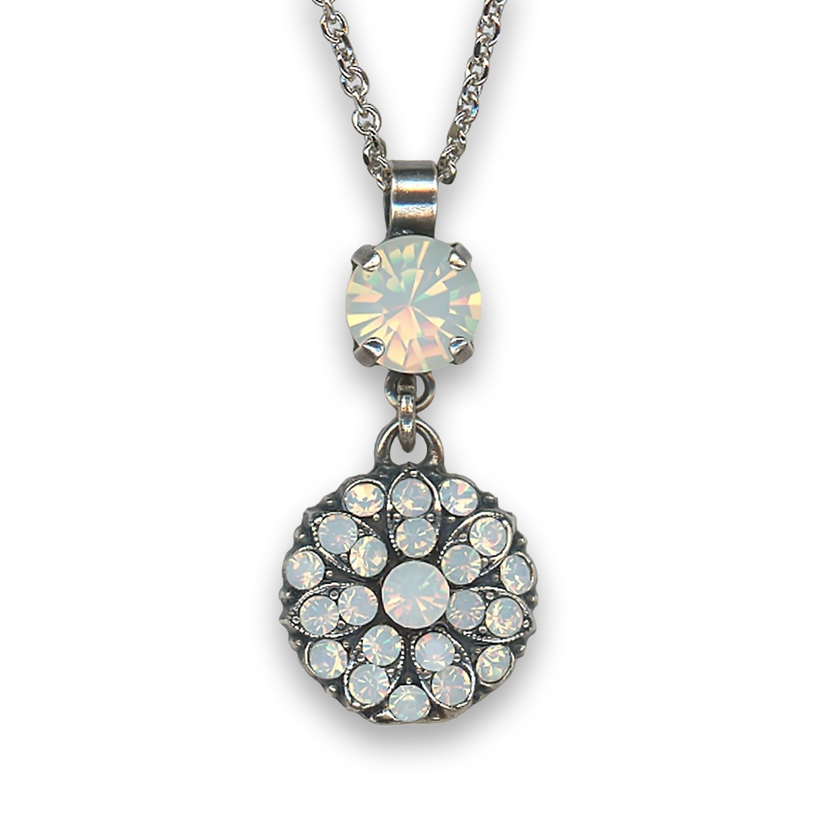 N-5212-10-234234-SP (3) Necklace Pendant by Mariana Woman Charming White Opal Swarovski Crystals - Image 1
