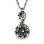 Necklace Pendant by Mariana Woman Luxurious Jet and Hematite Swarovski Crystals - Image 3