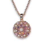 Necklace Pendant by Mariana Woman Lovely Pearl and Rose Swarovski Crystals