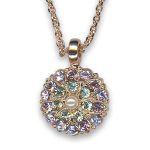 Necklace Pendant by Mariana Woman Adorable Violet and Chrysolite Swarovski Crystals - Image 2