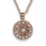 Necklace Pendant by Mariana Woman Fab Black Diamond and Pearl Swarovski Crystals - Image 3
