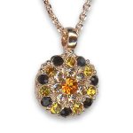 Necklace Pendant by Mariana Woman Elegant Jet and Topaz Swarovski Crystals - Image 3