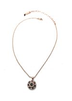 Necklace Pendant By Mariana Woman Pearl and Denim Blue Swarovski Crystals - Image 2