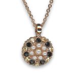 Necklace Pendant by Mariana Woman Elegant Jet and Pearl Swarovski Crystals - Image 2